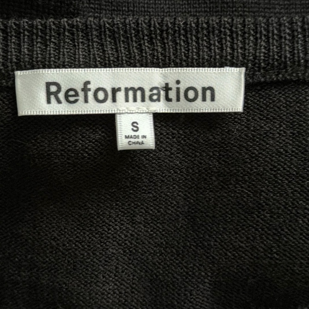 Reformation black maxi knit button down dress, size S - Picture 3 of 15